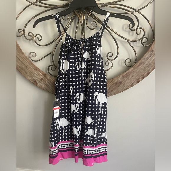 NWT Crown & Ivy Flamingo Strappy Top - Picture 2 of 6